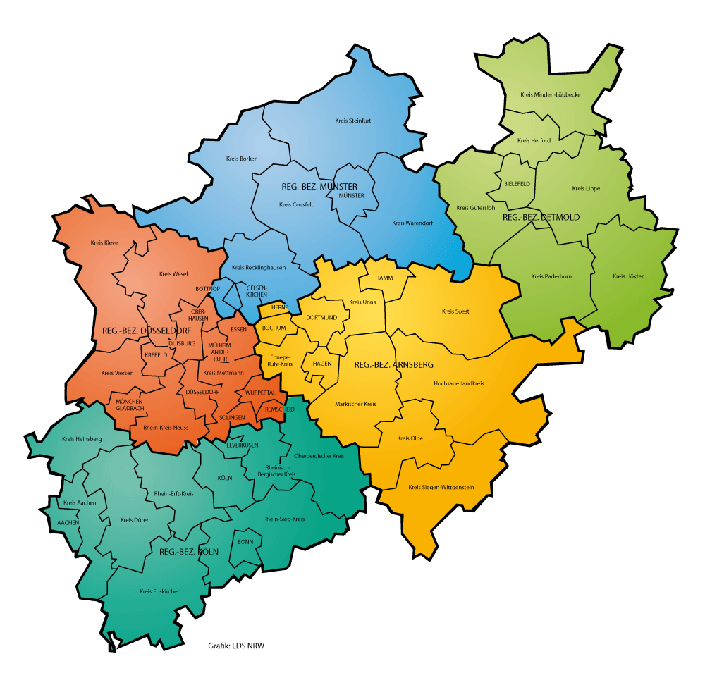Regierungsbezirke NRW